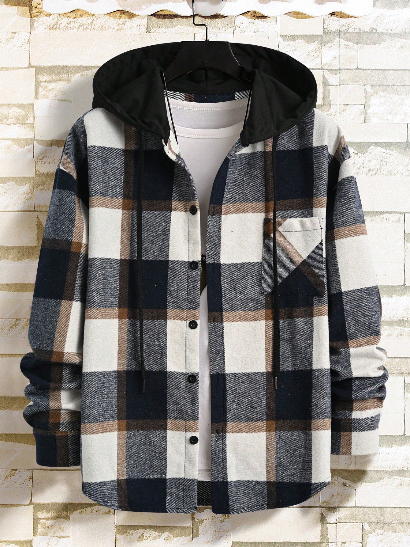 Manfinity Homme | Loose Hooded Shirt