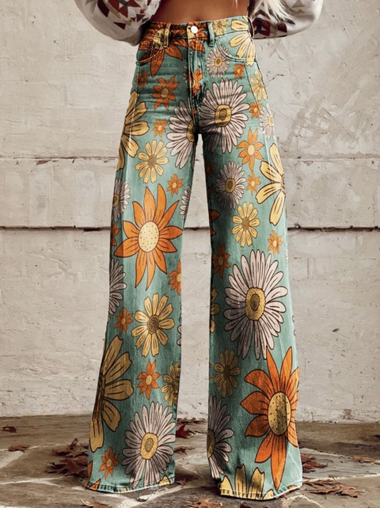 Floral Happiness | Vintage Flared Jeans