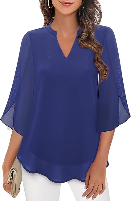 Vera | Double Layer Chiffon Blouse