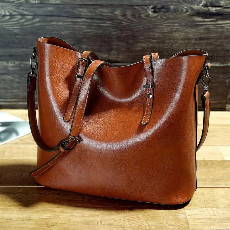 Aurora | Vintage leather shoulder handbag