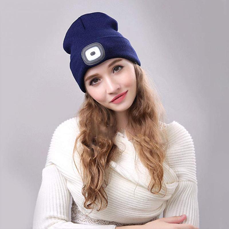 LED Knitted Winter Beanie Hat