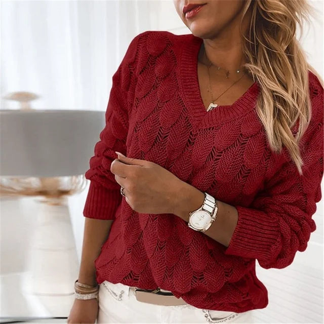 Aby | Elegant Sweater with V-neck