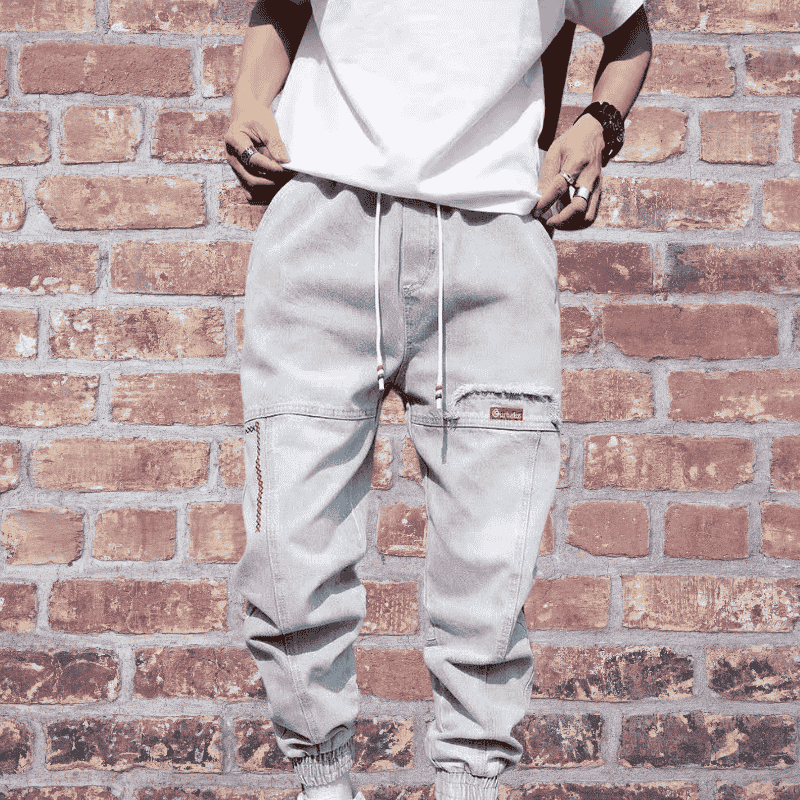 Jacob | Wide Jeans with Elastic Ankle