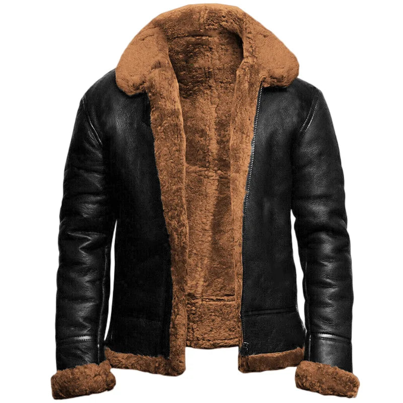 David | Leather Winter Coat