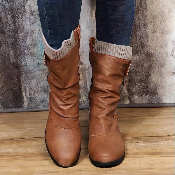 Macy | Lined Leather Boots